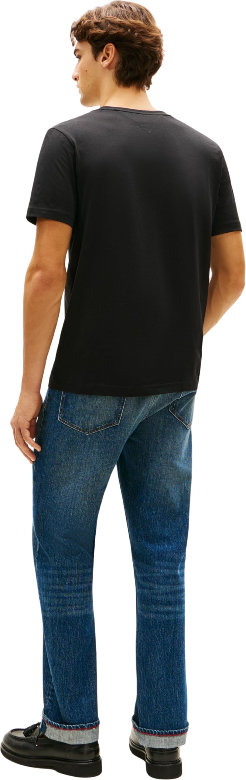 Tommy Hilfiger Herren T-Shirt Kurzarm Brand Love Text Box aus Baumwolle, Schwarz (Black), XXL 2
