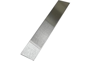 EPIC QT Grade 304 Stainless Steel #4 Brushed Sheet Metal Gap Filler Finishing Strip Trim, 20ga (36 inch Long, 1 inch Wide)