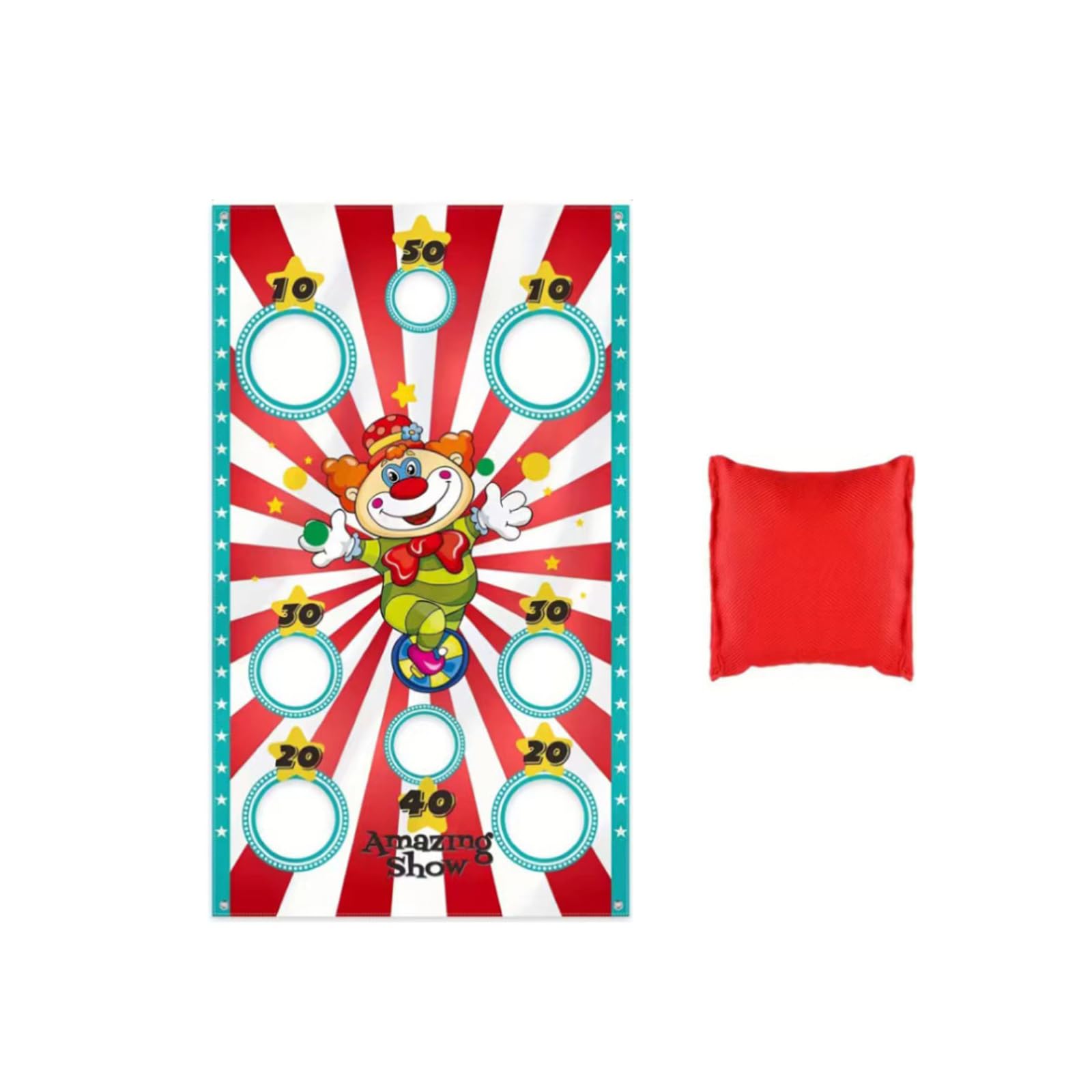 EULAPGOE Carnival Party Backdrops Circus Party Decorations Carnival Party Banners, Photo Backdrop Props, Large Fabric Door Banners for Carnival Party Decorations and Carnival Game Curtains