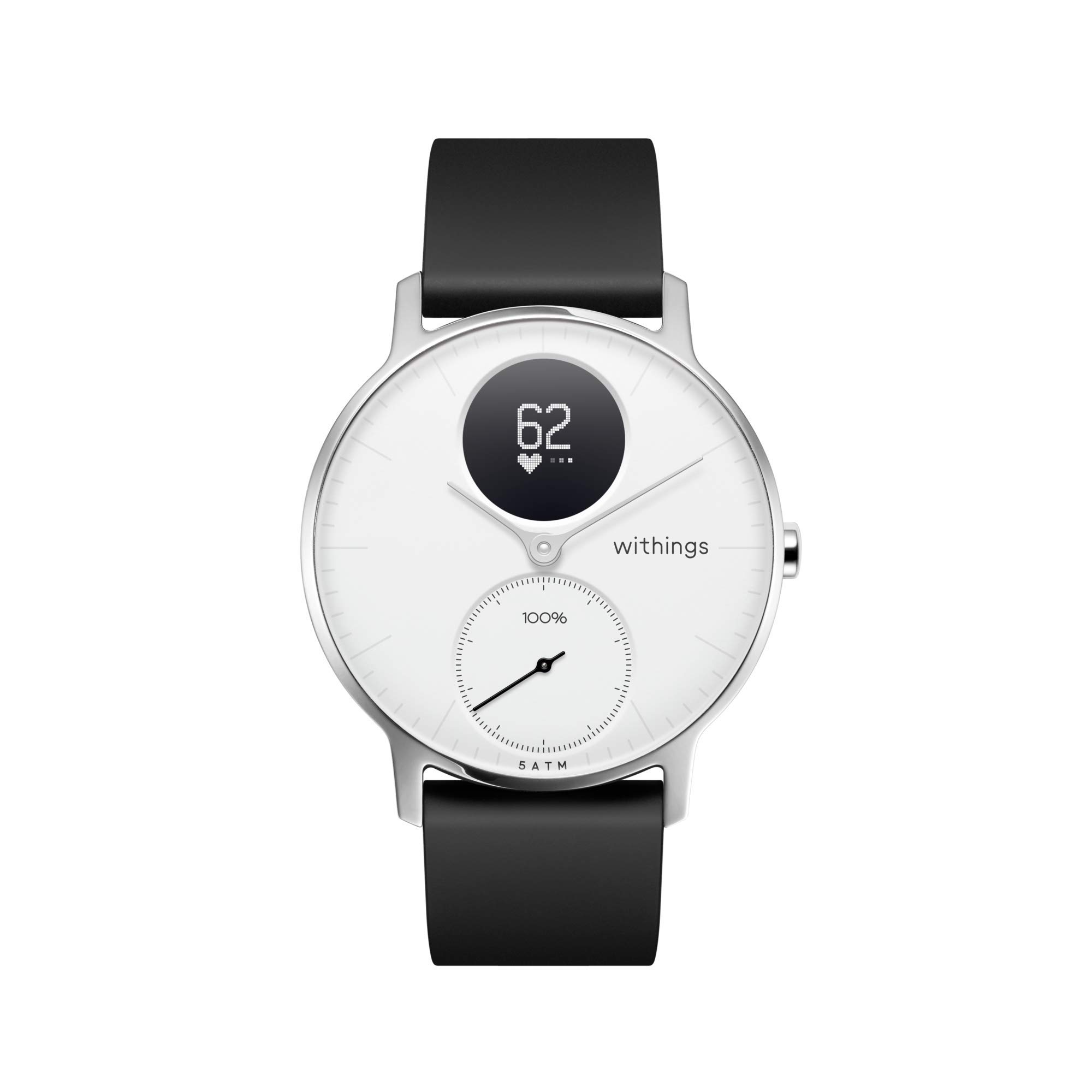 Withings Steel HR Hybrid Smartwatch Activity Tracker with Connected GPS, Heart Rate Monitor, Sleep Monitor, Smartphone Notifications, Waterproof and a Battery Life of 25 Days