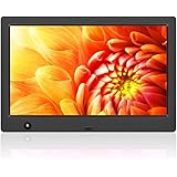 MRQ 10 Inch Full HD Digital Photo Frame High-Resolution IPS Screen, Upgraded Remote Control Digital Picture Frame with Motion