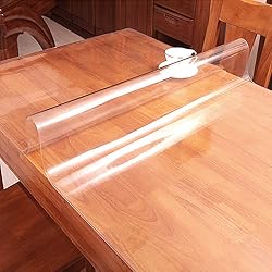 2 Set 24x48 Inch Multi Size Crystal PVC Table