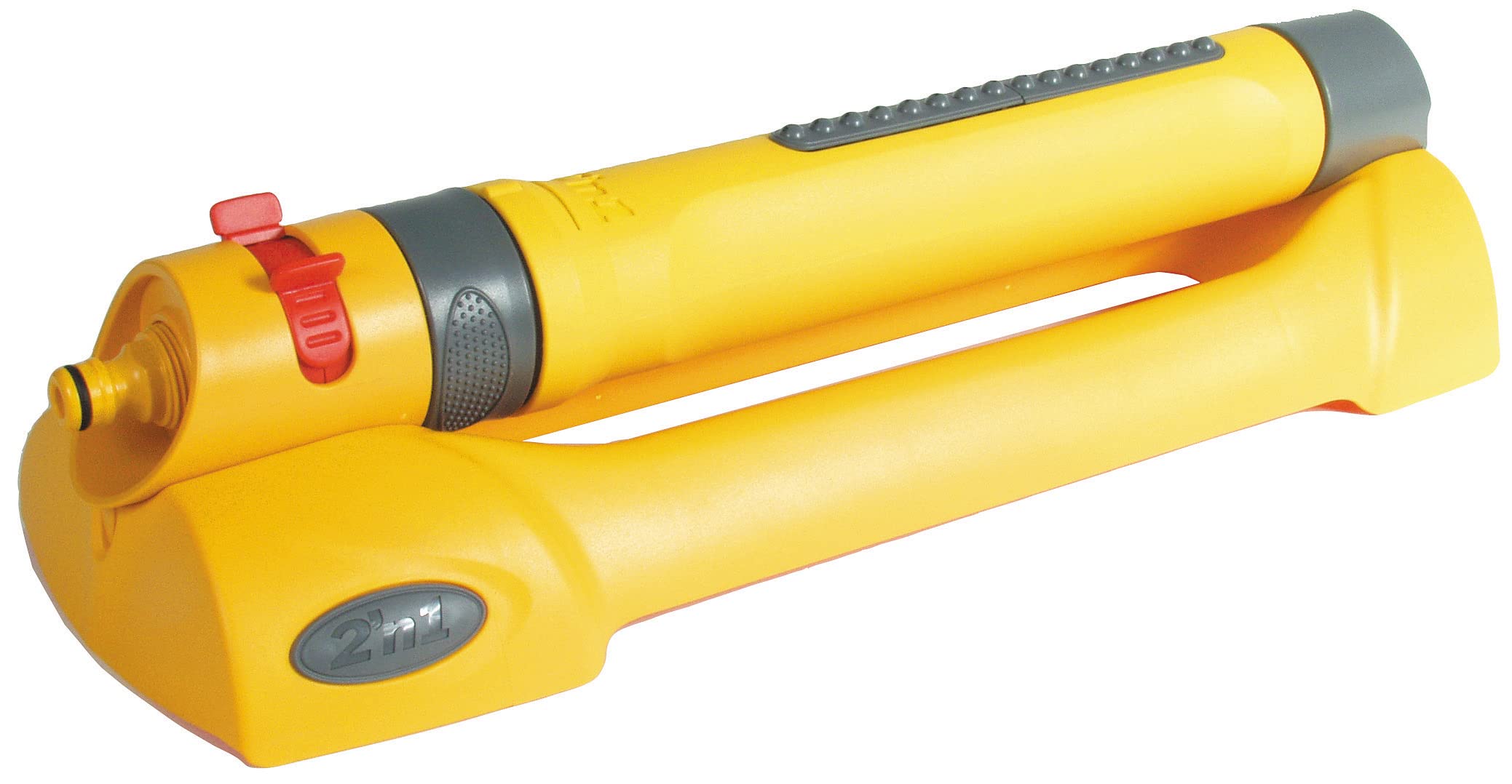 HOZELOCK - Rectangular Oscillating Sprinkler Pro 200 m² : Medium-area Rectangular Spray Sprinkler, Ideal for Lawns and Established Plants, Adjustable Oscillation Zone, 2 Jets : Yellow [2976P0000]