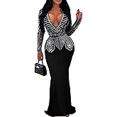 Nagfar Women Rhinestone and Sequin Birthday Party Sexy Club Night Out Holiday New Years Formal Dress
