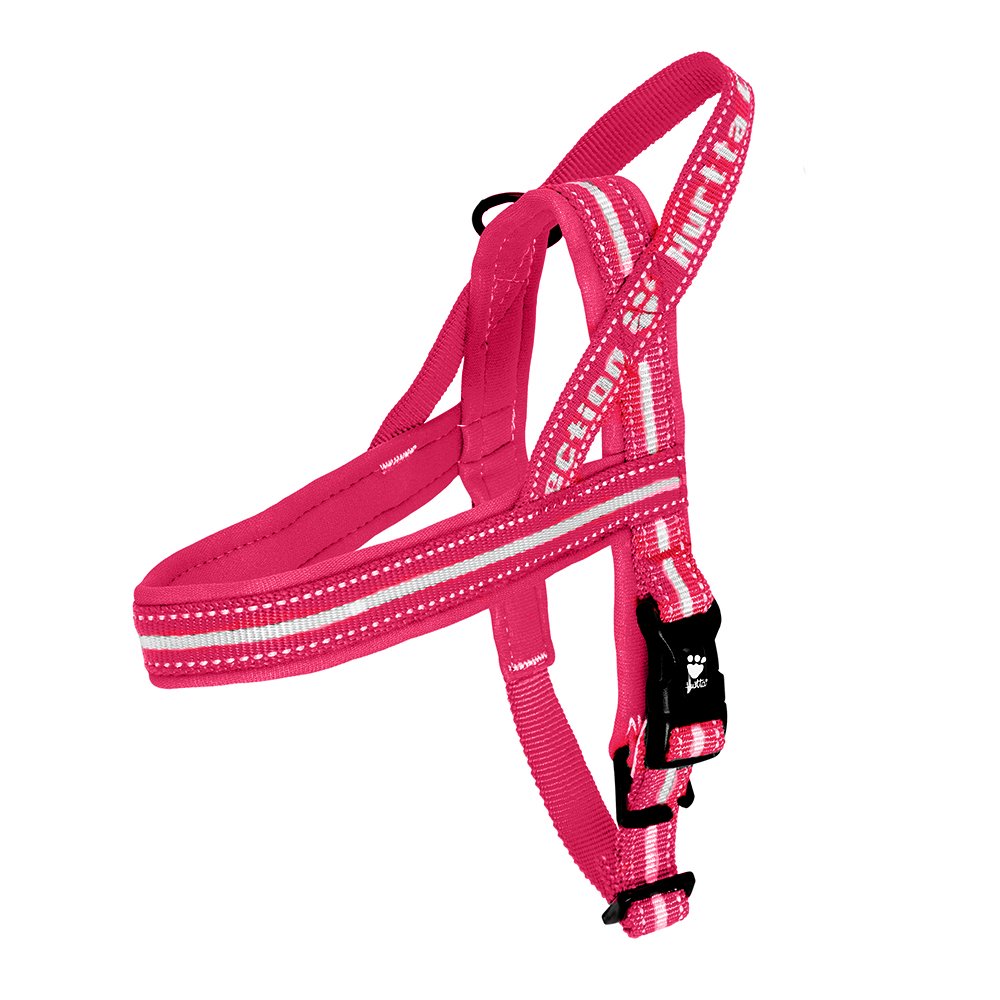 Hurtta Reflective Padded Neoprene Harness for Dogs, Pink, Fuchsia, XS Cherry