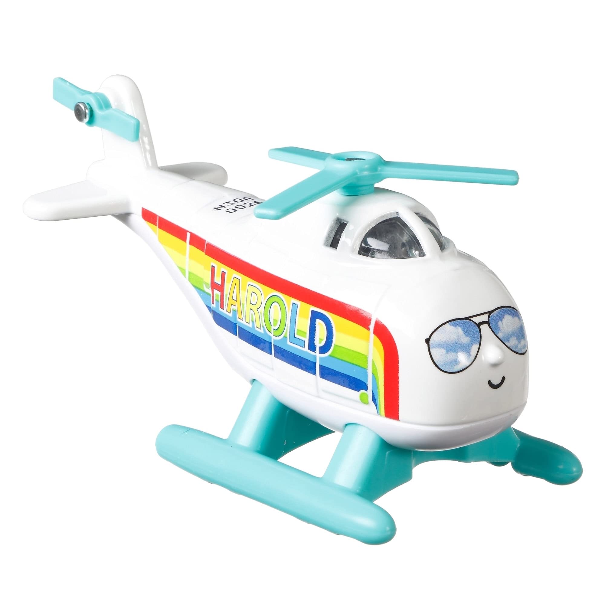 Fisher-Price Thomas & Friends GYV67 Rainbow Harold Push-Along Toy Helicopter For Preschool Kids Ages 3 years And Up, Multicolor, 4.0 cm*4.0 cm*8.5 cm