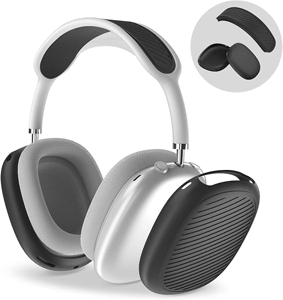 [2 Set] Headband Cover + Earpads Cover Compatible for AirPods Max, Soft Silicone Washable Anti