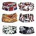 Bundle Monster 6pc Seamless Style Bandanna Headwear Scarf Wrap - Mixed Sets