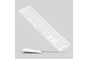 Wireless Keyboard for Apple Mac OS Devices- Foldable Kickstand for Comfortable Typing, Lasting Working 120 Days Rechargeable 