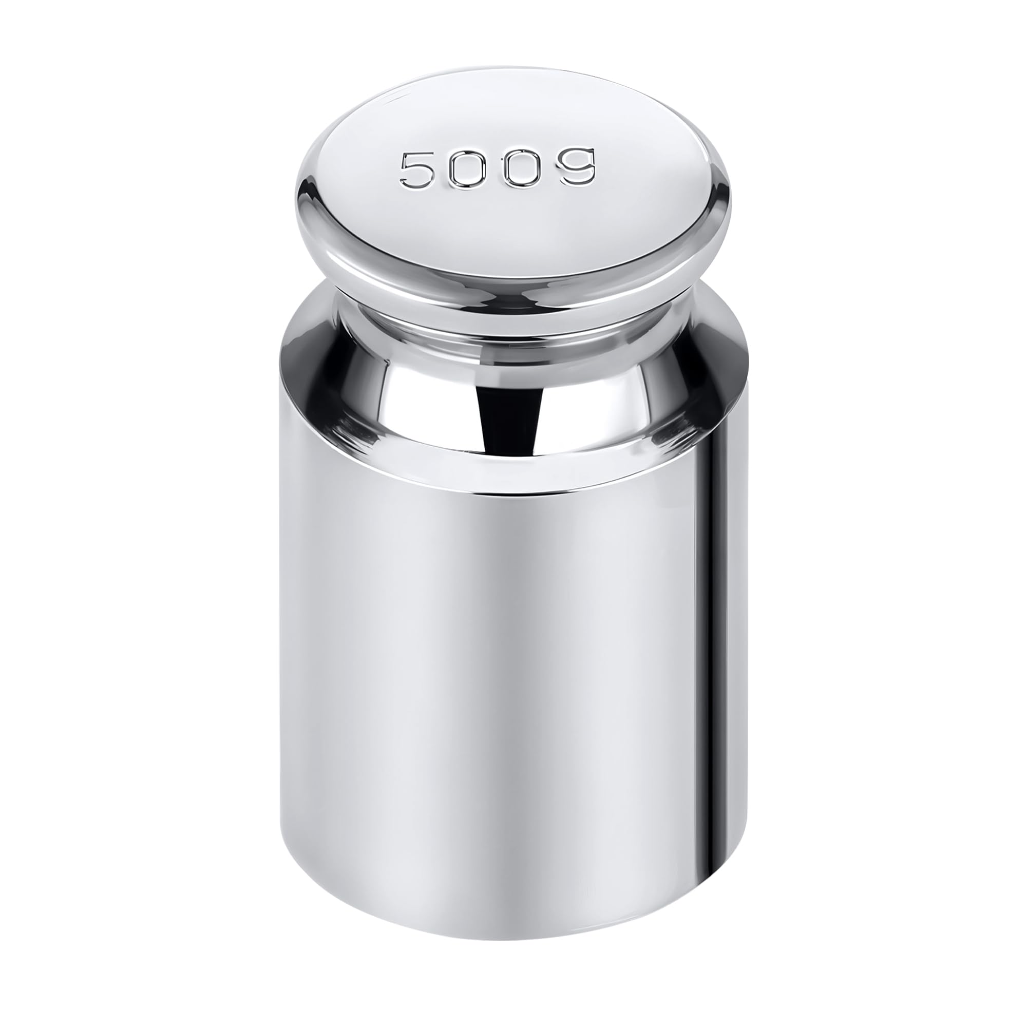 WedDecor 500g, 1-Pc Stainless Steel Calibration Weight for Digital Scales, Pocket Scales, Jewelry, Kitchen, and Science Labs - Chrome Plated Precise Calibration Weight Set
