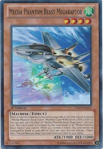 Yu-Gi-Oh! - Mecha Phantom Beast Megaraptor (LTGY-EN021) - Lord of the Tachyon Galaxy - 1st Edition - Super Rare