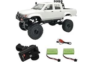 captainrc 1:16 Scale RC Crawler RTR RC Rock Truck 4x4 2.4GHZ Hobby Grade Remote Control Car Model Vehicle RC Buggy with LED Light,2 Batteries