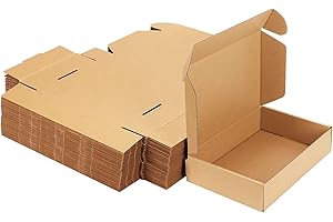 MEBRUDY 9x6x2 Inches Shipping Boxes Pack of 50, Small Corrugated Cardboard Box for Mailing Packing Literature Mailer