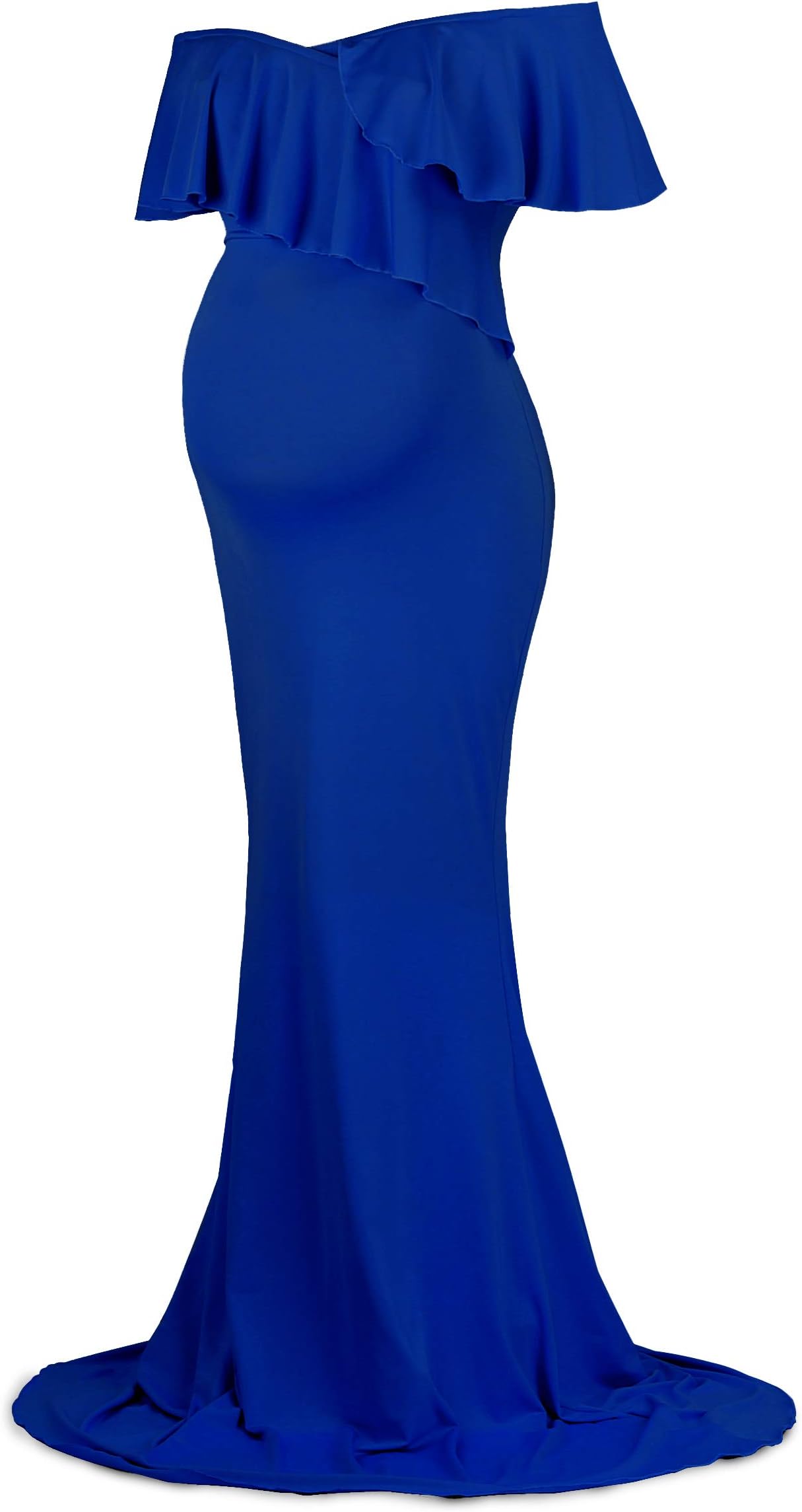 Molliya Maternity Long Dress Women Ruffle Stretchy Sleeveless Maxi Dress