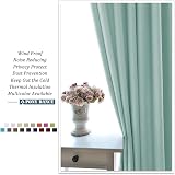 PONY DANCE Eyelet Light Green Curtains 46x54 in 2 Panels Thermal Blackout view 8