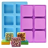 Sakolla 2 Pack Silicone Soap Molds for Soap