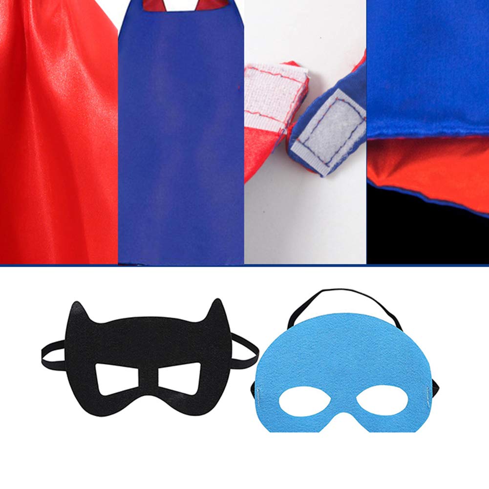 RioRand Dress Up Costumes Cartoon 5 Satin Capes Set With 5 Wristbands and 1 Carrying bag