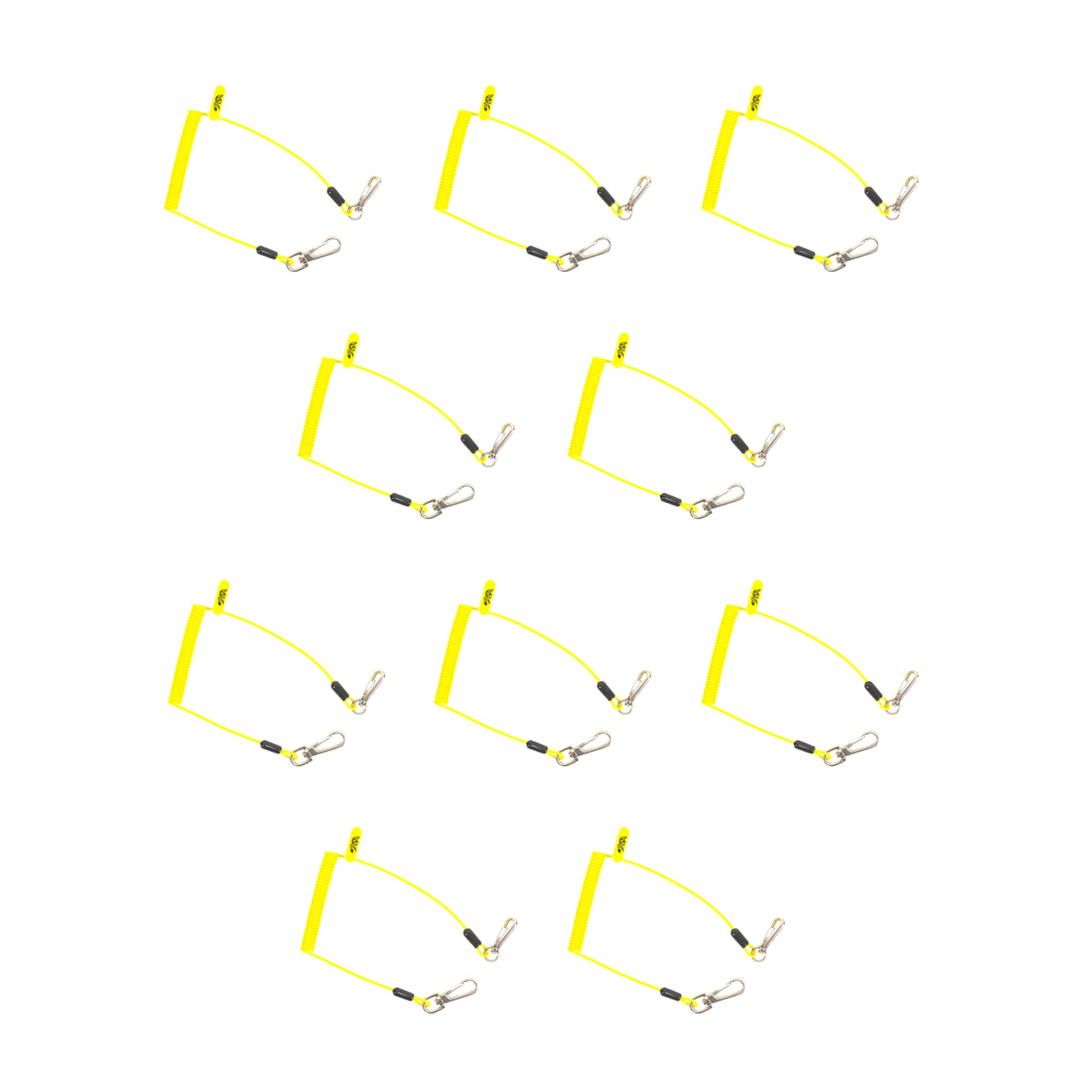 BearTOOLS Lightweight Coil Lanyard Tough Scaffold Leash with Dual Clip Points, Coiled to Reduce Snagging, Ultra-Durable, Premium Quality Tether, Ideal for Items up to 0.9kg, Tools, Construction (10) — image 1