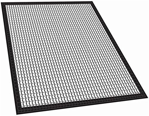 SuperCimi BBQ Grill Mesh Mat Non Stick BBQ Mesh Grill Mats Teflon Grilling Mats Nonstick Fish Vegetable Smoker Mats for Grill 33x40cm