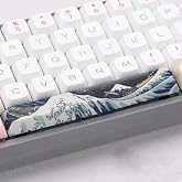 Benemate Waves Spacebar Keycap PBT for Custom Mechanical Keyboard | 5-Side Dye-subbed Space Bar , Cherry Profile 6.25U 6.25X Key Caps, DIY Gaming Keycaps