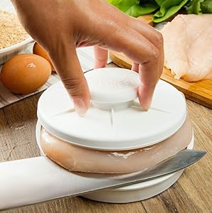 Rapid Slicer Food Cutter Guide and Rada Cutlery Brushed Aluminum French Chef Knife Bundle - 2 in 1 Kitchen Tools, Great for Fruits, Meat, Vegetables, Breads, Bagels Quickly and Easily