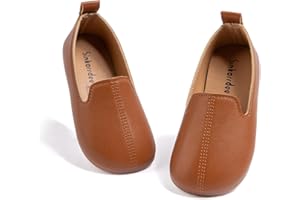 ohsofy Boys Girls Soft Slip-On Loafers Comfort Cozy Oxford Rubber Sole Casual Wedding Party Dress Shoes(Toddler/Little Kid)