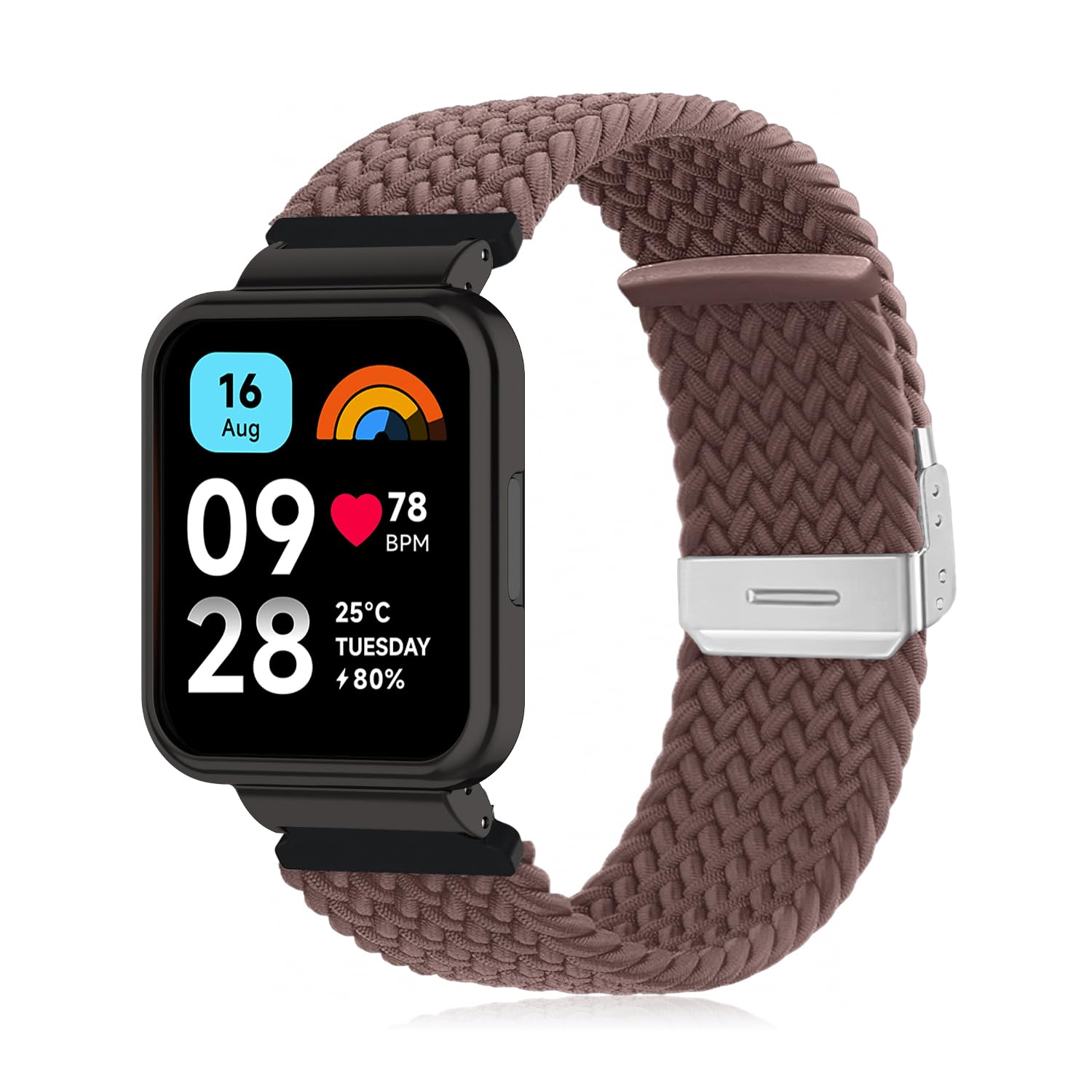 Niboow Strap Compatible with Xiaomi Redmi Watch 3 Active, Women Men Children Elastic Nylon Breathable Braided Watch Bands for Xiaomi Redmi Watch 3 Active (Purple)