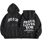Sulayesh Christian Jesus Loves You Hoodies Women Religious Faith God Jesus Is King Sweatshirts Bible Verse Inspirational Tops