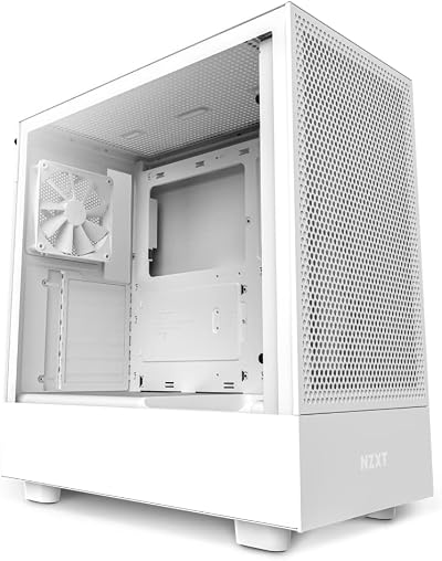 NZXT H5 Flow ATX Mid Tower Case Front USB Type-C White