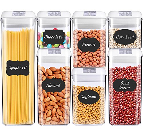 Air-tight food storage container set - mcirco 7 pieces …