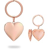 PHOCKSIN Silver Heart Locket Keychains for Women Gold Heart Photo Locket Key Chain Birthday Gifts for Women