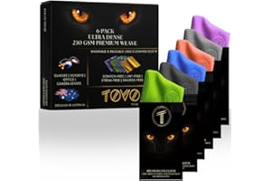TOVO PRIME Microfiber Lens Cleaning Cloths | 6"x7", 230 GSM | Australian Designed | Eyeglass Lens Cleaner | Camera Lens Cleaner | Glasses Cleaning Cloths | Screen, Tablet, Laptop & Headset | 6 Packs