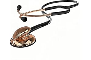 MaiWieel-Classic Stethoscope Rose Gold Single Head Stethoscope for Nurses Doctor,EMT Student,Home Medical, Estetoscopio Doctor Accessories Medical Supplies.Alloy Chestpiece,Soft Eartips (Rose gold)