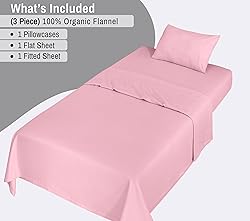 RUVANTI Organic Flannel Sheets Twin XL Size