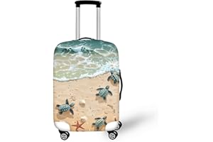 Dremagia Sea Turtles Luggage Cover Anti-scratch Dustproof Suitvase Protector Fits 18-21 Inch