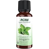 NOW Essential Oils, Organic Oregano Oil, Comforting Aromatherapy Scent, Steam Distilled, 100% Pure, Vegan, Child Resistant Cap, 1-Ounce