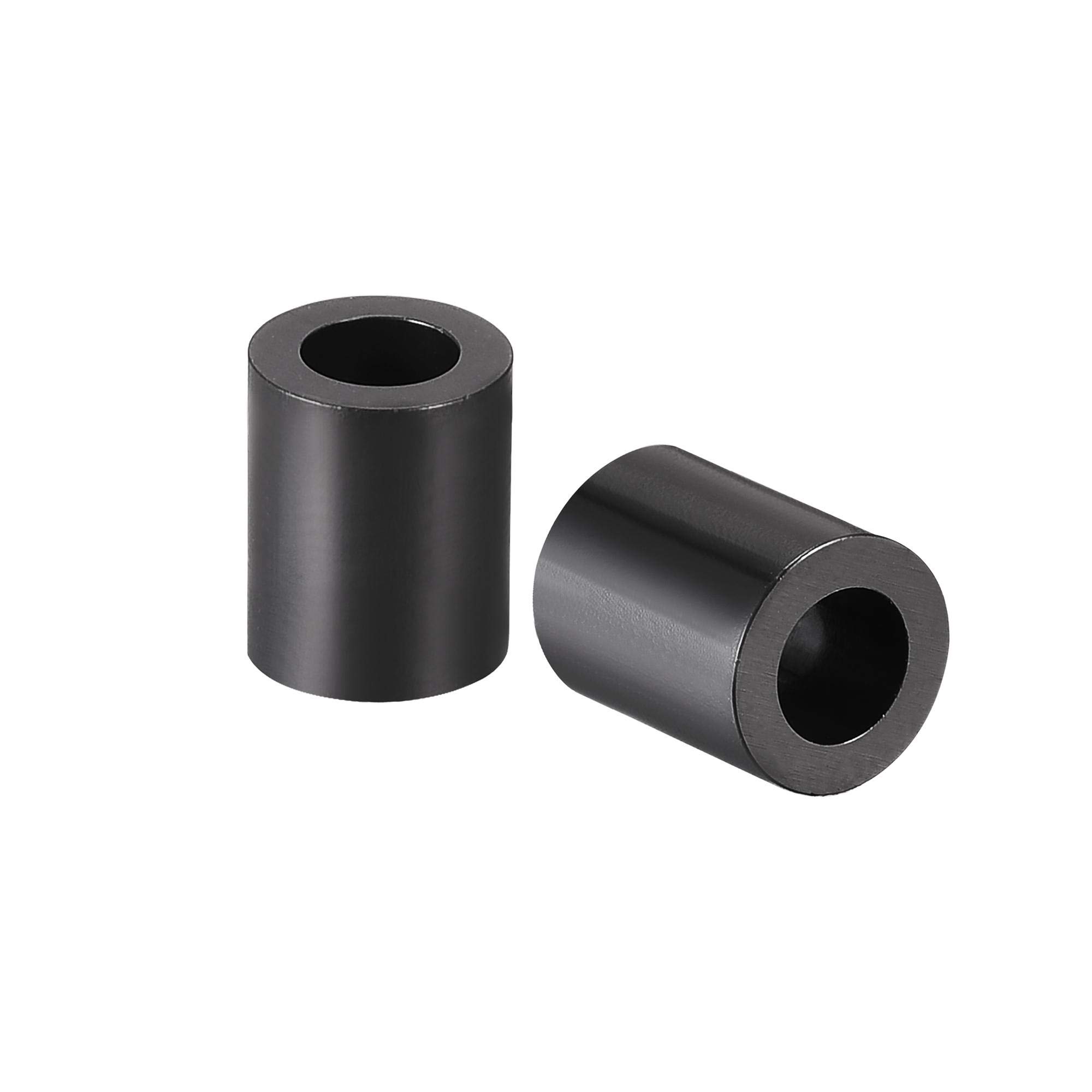 sourcing map Nylon Round Spacer Washer 4.2mm ID 7mm OD 9mm Height for M4 Screws Black 300Pcs