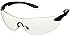 Uvex S4400 Ignite Safety Eyewear, Black and Silver Frame, Clear Hardcoat Lens
