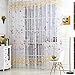 Norbi Butterfly Print Voile Tulle Door Window Curtains Sheer Panel Drapes 39.4