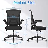 naspaluro Ergonomic Office Chair with 90° Flip-up Armrests, Lumbar Support view 3