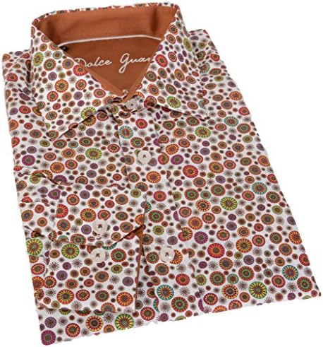 Dolce Guava Floral Printed Button Down Semi-Fitted Shirt
