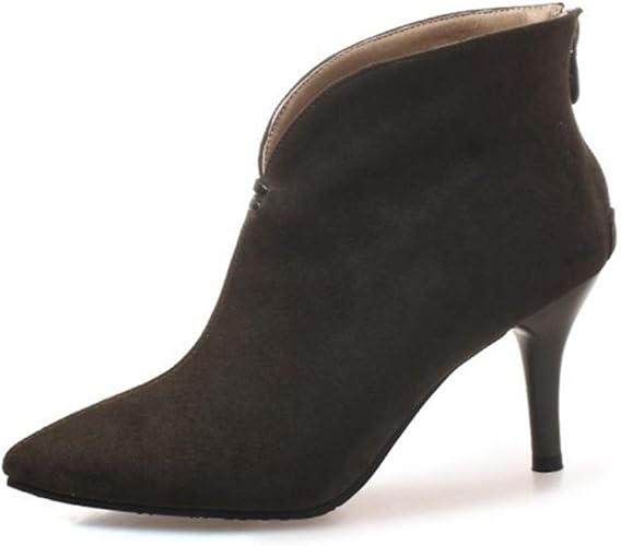 Amazon バックファスナー ブーティー 大きいサイズ 歩きやすい スエード 黒 小さいサイズ 靴 疲れにくい ショートブーツ アンクルシューズ 美脚ブーツ レディース パーティー 結婚式 二次会 21cm 28cm イノヤシューズ ブーツ ブーティ