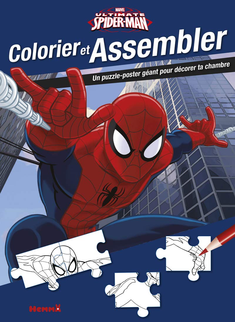 Amazon Com Marvel Ultimate Spider Man Colorier Et Assembler Puzzle A Colorier French Edition Thonnard Florine Books
