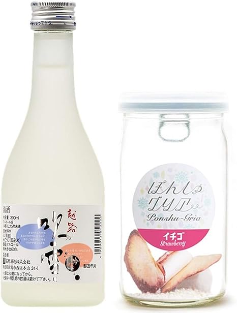 Amazon Co Jp ぽんしゅグリア イチゴ 日本酒 吟醸酒 300ml セット お酒 女子会 おしゃれ 贈り物 贈答 プチギフト プレゼント 高野酒造 新潟県 ぽんしゅグリア イチゴ 食品 飲料 お酒
