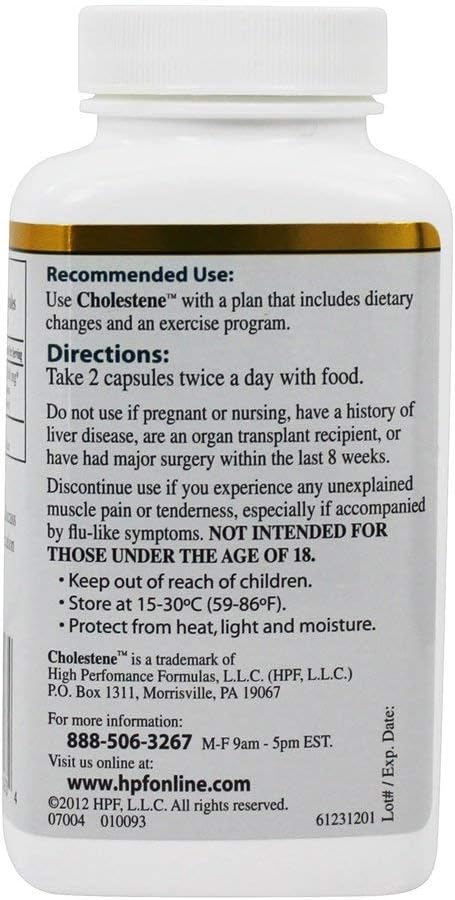 Herbal Pf Herbal Cholestene 600mg 120 cap ( Pack of 2): Health & Personal Care