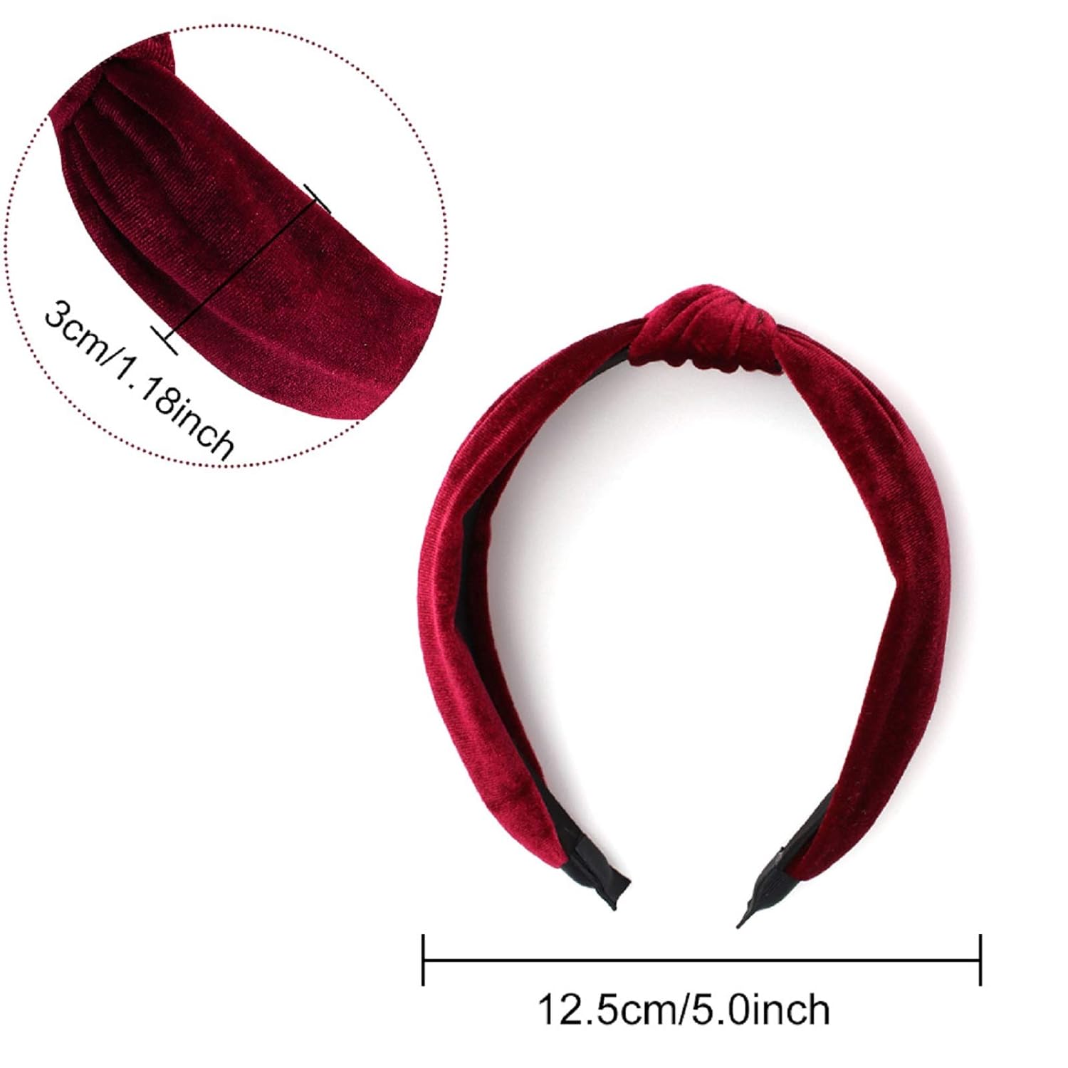 Ondder Knotted Headbands for Women Wide Headband 10 Pack Top Knot Hair Bands for Women's Hair Thick Turban Headbands Leopard Print Cheetah Headband Fashion Headband Cross Knot Hairbands Non Slip Women Headbands Diademas para Mujer : Beauty