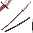 Metal Demon Sword 104cm/41inchs,Stainless Steel, Hashira Pillar and Protagonist Katana for Anime Cosplay, Anime Original Textures, Multiple Styles to Choose from
