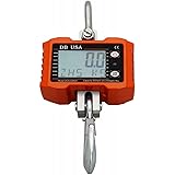 DB USA Digital Crane Scale, DCS-CD 1000lb / 500kg, LCD Display with Backlight, High Precision Compact Hanging Scale