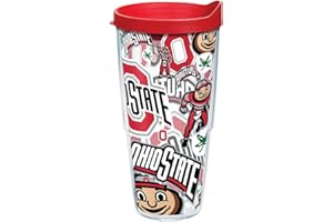 Tervis Made in USA Double Walled Ohio State Buckeyes Insulated Tumbler Cup Keeps Drinks Cold & Hot, 24oz, All Over