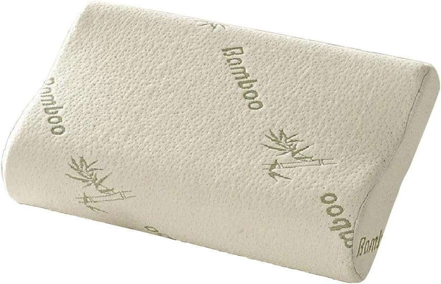 pillow bamboo fiber Slow rebound Memory Neck Sweat health care individual, white, 50 * 30 * 10 * 7cm